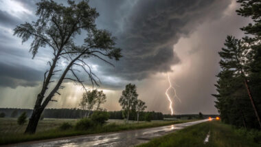 Orages violents les 47 départements en alerte ce mercredi
