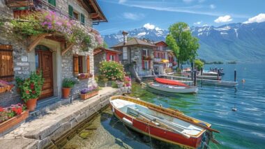 Village alpin préservé Évasion médiévale au bord du lac Léman